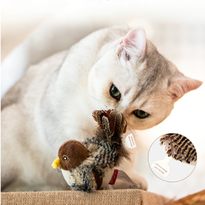 楽天市場 大還元クーポン 猫 おもちゃ 鳥 鳴く 運動不足 ストレス発散 鳴き声 猫用おもちゃ リアル 遊ぶ 運動不足解消 ネコ 送料無料 Staraba