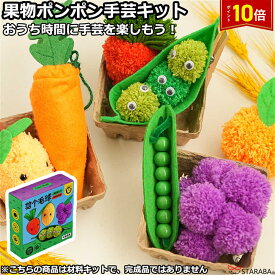 「店内3点で20％オフ＆P10倍」 果物ポンポン手芸キット ポンポンメーカー 手芸材料セット ポンポン 材料道具キット 毛糸 動画サポート インテリア小物 デザイン 初心者 簡単さ 手軽さ かわいい おしゃれ 送料無料