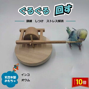 「エントリーで★ポイント10倍」小鳥 インコ オウム 回転 回す 臼 ストレス解消 しつけ 訓練 学習 遊び ストレス解消 運動 送料無料