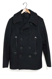 Y Buzz Rickson's oYN\Y EBAMu\ WILLIAM GIBSON COLLECTION Type BLACK PEA COAT { iԁFBR12394