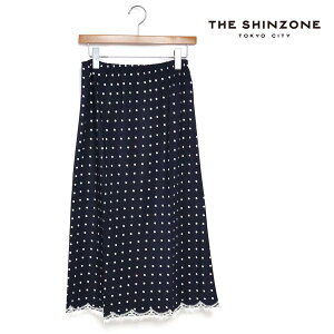 �����f�B�[�X THE SHINZONE �U �V���]�[�� POLKA DOT LEAVERS LACE SKIRT �o�C���X�X�J�[�g �i�ԁF26MMSSK04