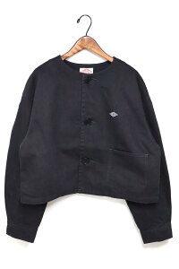 *���f�B�[�X DANTON �_���g�� COTTON DORILL COLLARLESS SHORT JACKET �R�b�g���h���� �m�[�J���[ �V���[�g�W���P�b�g �i�ԁFDT-A0670RKG