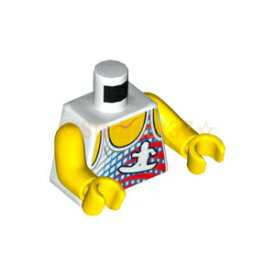 レゴ パーツ ミニフィグトルソー サーフィンシルエットのタンクトップ柄 LEGO ばら売り