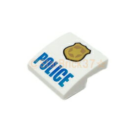 レゴ パーツ 曲面プリントスロープ2×2[POLICE] ホワイト LEGO ばら売り