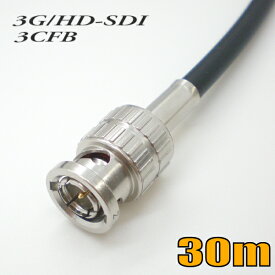 3CFB 固定配線用 同軸HD-SDI/3G-SDI BNCケーブル 30m 黒色 単線【在庫品】