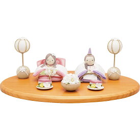 [即日発送] 雛人形 かわいい 親王飾り [響 淡色にっこりおひなさま] 木製台セット 1-930 [ちりめん ひな人形 リュウコドウ 龍虎堂 コンパクト飾り 小さい ちりめん雛 縮緬]
