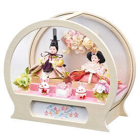 [FSL]雛人形 ケース飾り コンパクト [はるか柳親王飾] 253-256 [おしゃれ ひな人形 初節句 桃の節句 女の子 ピンク かわいい おひなさま]