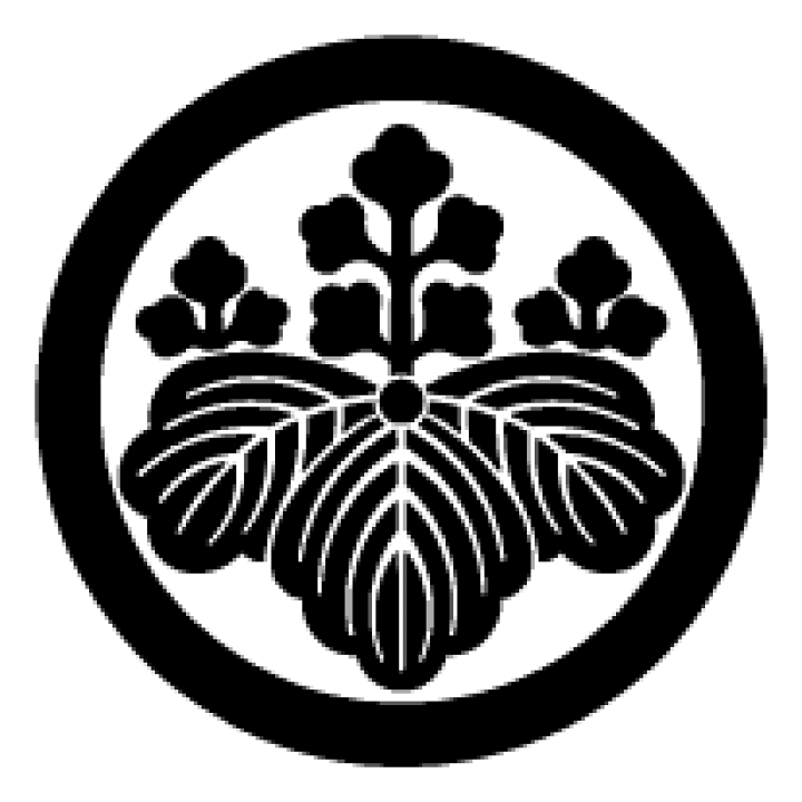 べっ甲家紋額　家紋五三の桐　　　(ごさんのきり) 五三桐紋（ごさんきり）：家紋のいろは