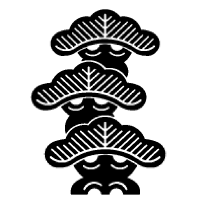 楽天市場】家紋「丸に右三階松」「丸に左三階松」「丸に三つ重ね松