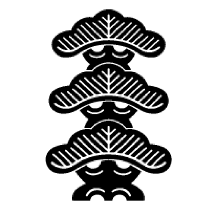 楽天市場】家紋「丸に右三階松」「丸に左三階松」「丸に三つ重ね松