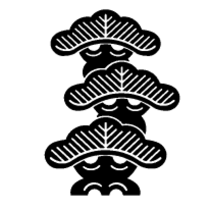 楽天市場】家紋「丸に右三階松」「丸に左三階松」「丸に三つ重ね松