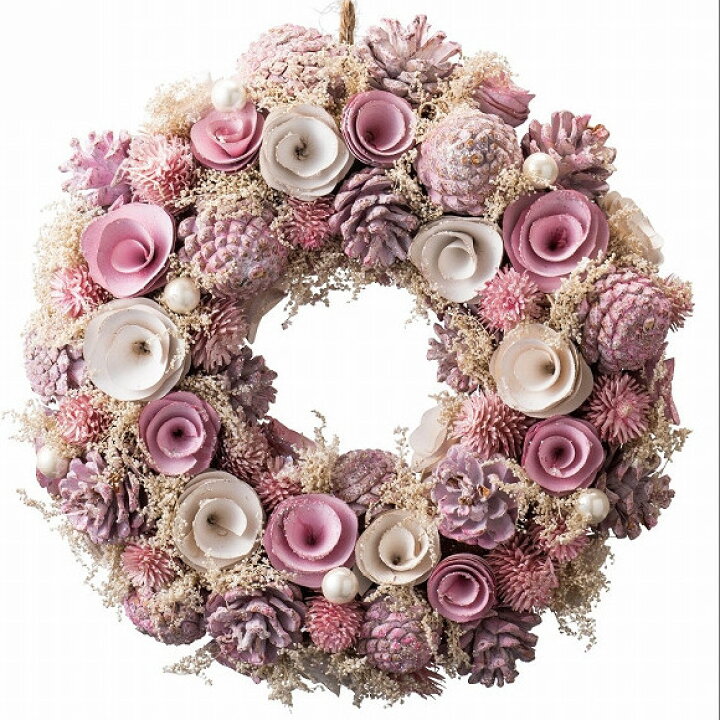 楽天市場 クリスマス リース 飾り ナチュラルリース エンジェルピンク Xhd 135 Se08 3 3 1 直径33cm 玄関 雑貨 北欧 置物 インテリア オーナメント オブジェ デコレーション パーティー ツリー グッズ X Mas Christmas 人形の勇彩都