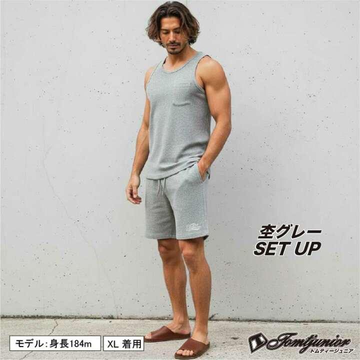 楽天市場】セットアップ メンズ タンクトップ ハーフパンツ 上下セット 