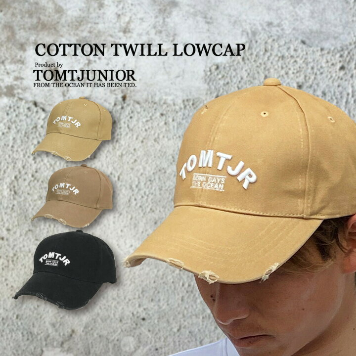 楽天市場 Tomtjunior キャップ メンズ レディース ローキャップ 3d刺繍 ダメージ加工 帽子 6パネル Uvカット 日よけ ロゴ コットンツイル 大きいサイズ 夏 ベースボールキャップ アメカジ ストリート サーフ ブランド 30代 40代 50代 ファッション カジュアル おしゃれ