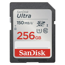【スーパーSALE MAX10％OFF】SDXC 256GB サンディスク SDカード SanDisk UHS-I U1 Ultra Class10 クラス10 R:150MB/s 高速 一眼レフ デジカメ デジタルカメラ ミラーレス カメラ フォトフレーム プリンタ 3ds 写真 動画 保存 4K 海外リテール SDSDUNC-256G-GN6IN