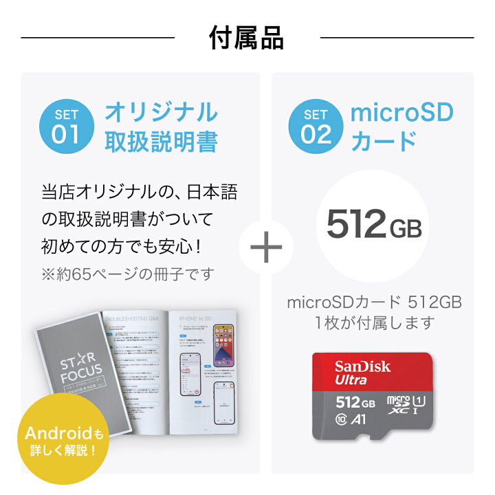 楽天市場】【マイクロSDカード 512GBセット】SDカードリーダー 