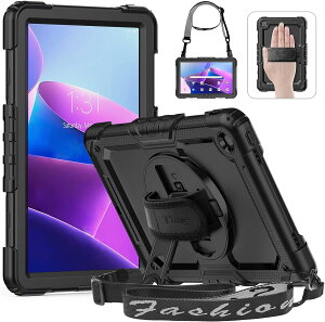 Timecity Lenovo Tab M10 Plus 3rd Gen �P�[�X 10.6�C���` �ϏՌ� ���m�{ Tab M10 Plus ��3���� (2022) �V���R���� 360��]�X�^���h �ی�t�B���� �n���h���V�����_�[�X�g���b�v�t�� ���|�� ��� ���@�\ ���m�{ T