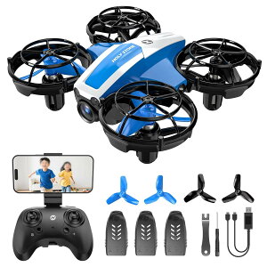 Holy Stone �h���[�� �J�����t�� 100g���� �q������ �Ƌ��s�v ���^�h���[�� ���� 1080P�J���� FPV ���S�Ҍ��� �o�b�e���[3�� �J�����p�x���� �I�v�e�B�J���t���[�@�\ �X�s�[�h�ؑ� �T�[�N����s 360