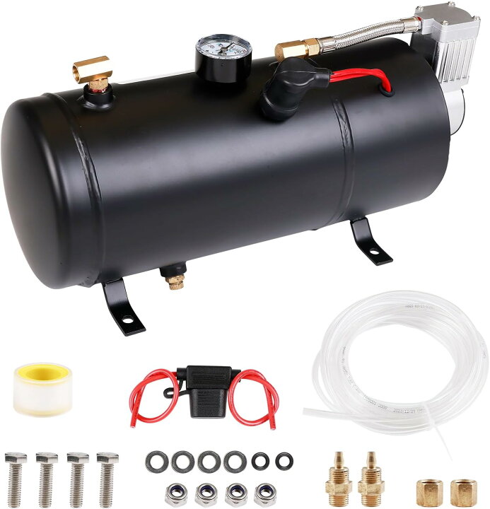 楽天市場】15A オイルレス エアーコンプレッサー 150PSI 3L 24V 