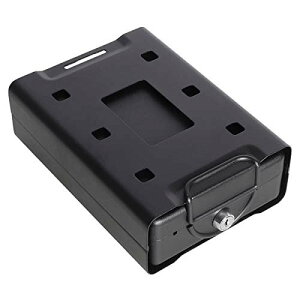 Lysmics 金庫 手提げ金庫 保管ボックス キーロック式 車載金庫 車載保管ボックス 貴重品収納 ワイヤー付き (キーロック式 車載)