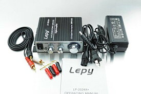 Lepy 新モデル LP-2024A+ (ブラック)デジタルアンプ（本体+RCAオーディオコード+ACアダプタ 12V5A +バナナプラグ） LP-2020A バージョンアップ版