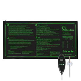 Hyindoor 10"x20.75" ヒートマット サーモスタット付き 園芸ヒーター 発芽マット 温度制御 温床関連 育苗器 (25x53cm)
