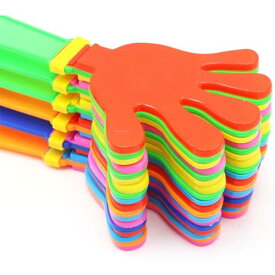 DFsucces ハンド パチパチ 拍手 おもちゃ 10個セット 応援用 喝采 パーティー用スピリットスティックゲームアクセサリースポーツイベント 誕生日 パーティー用品 （ランダムカラー）