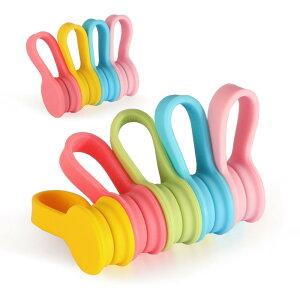 ケーブルクリップ マカロン 5色 10個入り 新型万能クリップ マグネットクリップ コードクリップ 磁 力 コード 可愛い 巻き取り イヤフォン USBケーブル コード収納 By MAVEEK(マビーカ)