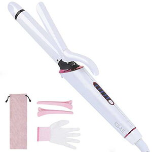 コテ 26mm カールアイロン26mm REAK 26ミリ コテ ヘアアイロン 26mm カールヘアアイロン 120〜200℃ 温度ロック 自動電源OFF 海外対応 ホワイトデー 母の日 誕生日 プレゼント ホワイト