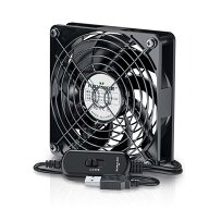 KEYNICE USBファン 12cm 1基 シングルファン 冷却ファン 静音 強力送風 3段階風量調節 2000RPM パソコン/…