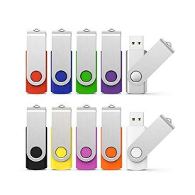 【当店限定！エントリーでポイント5倍】KEXIN?USBメモリ 4GB?10個セット USB?2.0?フラッシュドライブ?回転式?データ転送?USBメモリースティック?Windows?PCに対応（十色：黒、緑、紫、赤、青、白、黄、オレンジ、ピンク、シルバー）