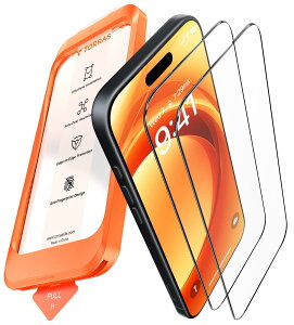 TORRAS �t�B���� For iPhone 16 �K���X�t�B���� iPhone 16 ��p �K���X�t�B���� �q��F���K���X �c���c�� �w��h�~ �S�ʕی� �K�C�h�g 10�{�����ɍ׉� �\��t���ȒP 9H�z�� �g�ї���/�j���h�~ ��U�h�~
