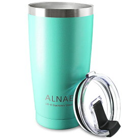 ALNAE タンブラー ふた付き600ml 真空断熱 魔法瓶 二重構造 マグカップ ステンレス コーヒーカップ コンビニマグ 大容量 ビール コーヒー 直接ドリップ ミントグリーン