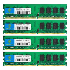 yXIGg[Ń|Cg5{IzRasalas DDR2 800 PC2-6400 4x2GB DDR2-800 Udimm 2Rx8 1.8V CL6 Non-ECC fXNgbvERs[^[