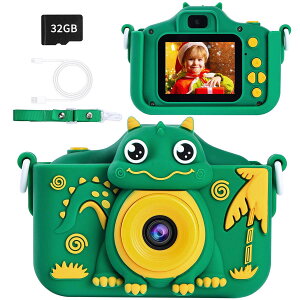 POSO �L�b�Y�J���� �q���p �q�ǂ��g�C�J���� ���� TypeC�[�d 4000����f 1080P HD ����J���� �f�W�^���J���� 2.0�C���`IPS��� 32GB�J�[�h�t 8�{�Y�[�� ���B��@�\ 3-10�� �j�̎q ���̎q �a���� �N���X