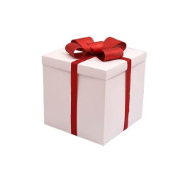 ギフトボックス 正方形ボックス ラッピングボックス ラッピング 箱 クリスマスプレゼント クリスマス飾り アクセサリー 蝶結び付き パッケージ 多用ケース 高級 大型 包装箱 ショッピング モール ウィンドウ レイアウトの小道具 (40cm, 白)