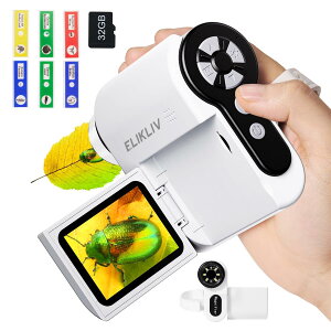 �n���f�B������ �q�������� Elikliv ���w�� 3 in 1�n���h�w���h �f�W�^��������MAX1000�{�g�� 2�C���`������ 1080P �����}�C�N���X�R�[�v �[�d�\ USB Mini������ ���F�@�\6��LED�����v �g�ь^�R���p