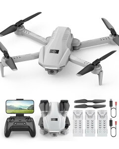 Holy Stone �h���[�� �J�����t�� 100g���� �q������ �Ƌ��s�v �\���s�v ���O ���^ 1080P�J���� �o�b�e���[3�� 33����s���� �܂��� ���� �������񃂁[�h �T�[�N�����[�h ���x�ێ� 2.4GHz ���[�h1/2��