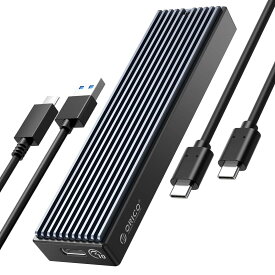 ORICO M.2 SSDケース USB-C to NVMe M-Key / B&M Key（Nvmeのみ）に対応 USB 3.1 Gen2 10Gbps 外付けケース ABS+アルミ材質 UASPサポート2230/2242/2260/2280 SSD対応 M.2 SSD 変換アダプタ エンクロージャ ケース 黒 M2PV-BK