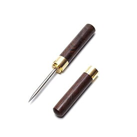 黒檀アイスピック ステンレススチール 木製 ハンドル カバー付き キッチン バー バーテンダー ピクニック キャンプ レストラン用グッズランド アイスピック 氷割り 木目 カクテル キャンプ BBQ 保護キャップ付き (S 黒木檀)