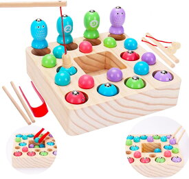 【当店限定！エントリーでポイント5倍】さかなつり おもちゃ 木のおもちゃ 魚釣りゲーム Bacolos モンテッソーリ 知育玩具 女の子 男の子 おもちゃ 磁石 木製玩具 マグネット 誕生日 6歳以上対象