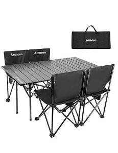 Aomoso アウトドア テーブル チェア 7点セット アルミテーブル椅子 ピクニック ベンチセット ピクニックテーブル 超軽量 折り畳み 組立簡単 収納バッグ付き BBQ お釣り テント ガーデン 屋外 キ