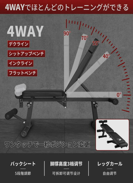 楽天市場】CuteeFox トレーニングベンチ フラットベンチ インクライン 