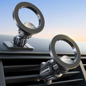 【2in1・360度回転ベース】Lamicall MagSafe 車載 スマホホルダー: iPhone 2in1 車 スマホスタンド マグネット 強力 マグセーフ エアコン吹き出し口 カー用品 すまほほるだー 粘着兼用 両面テープ 360度
