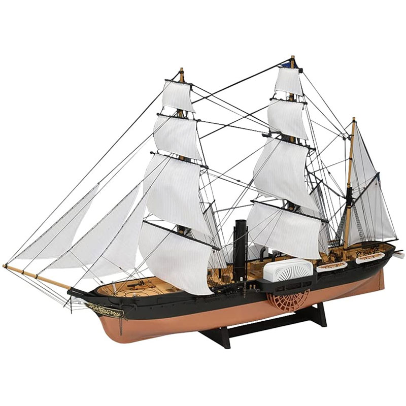 ウッディジョー 木製帆船模型 1/120 黒船 サスケハナ 展帆タイプ