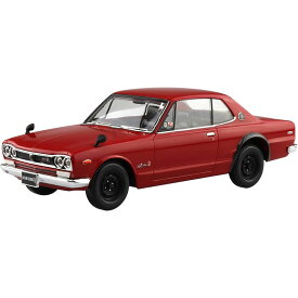 アオシマ プラモデル 1/32 ザ・スナップキット No.9-C ニッサン スカイライン 2000GT-R レッド