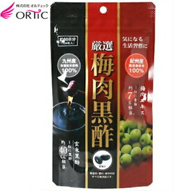 厳選梅肉黒酢 120粒 ＊オルティック/九州産玄米原料/玄米黒酢もろみ/紀州産南高梅/梅肉エキス/日々の健康維持/サプリメント 梅肉エキス