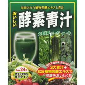 おいしい酵素青汁 24包 ＊ジャパンギャルズ サプリメント 緑黄色野菜 ケール