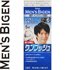 メンズビゲン ワンプッシュ 6- ダークブラウン 40g+40g ＊医薬部外品 ホーユー Bigen ヘアカラー 白髪染め 白髪隠し