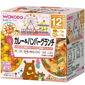 ビッグサイズの栄養マルシェ おでかけカレー&ハンバーグランチ 110g+80g ＊アサヒグループ食品 栄養マルシェ ベビーフード 12ヶ月